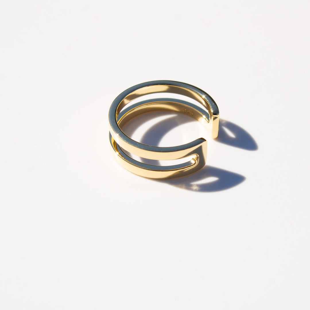 Doreen Double Band Open Ring