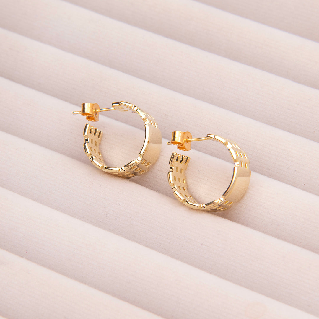 Eloise Delicate Beaded Hoops