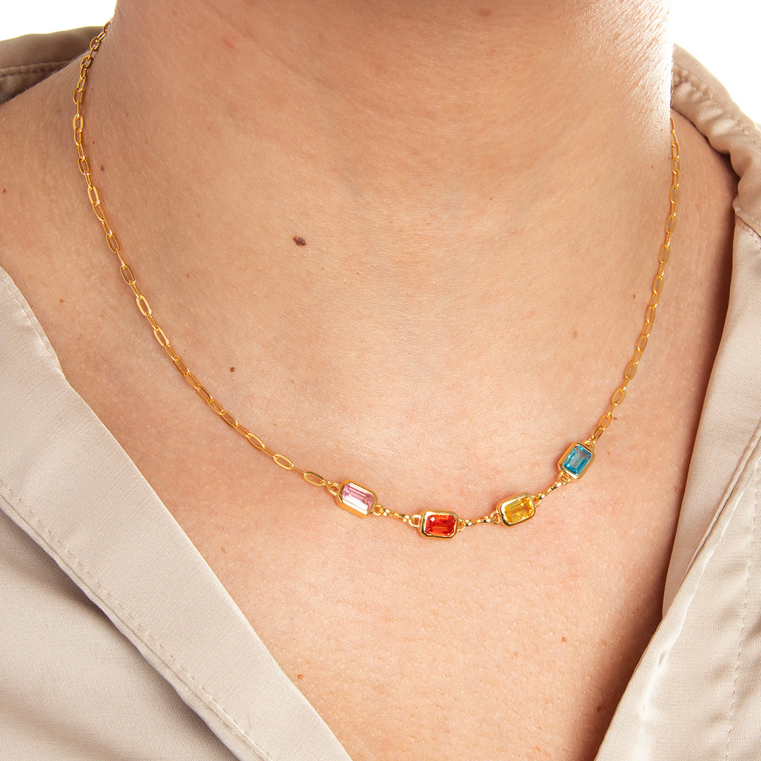 Glimmer Multi Gemstone Necklace