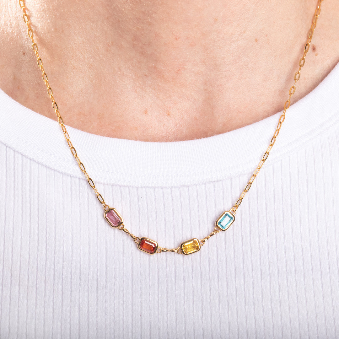 Glimmer Multi Gemstone Necklace