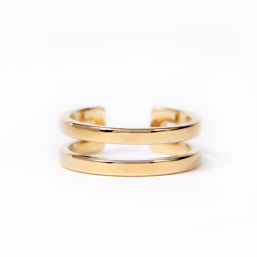 Doreen double band open ring