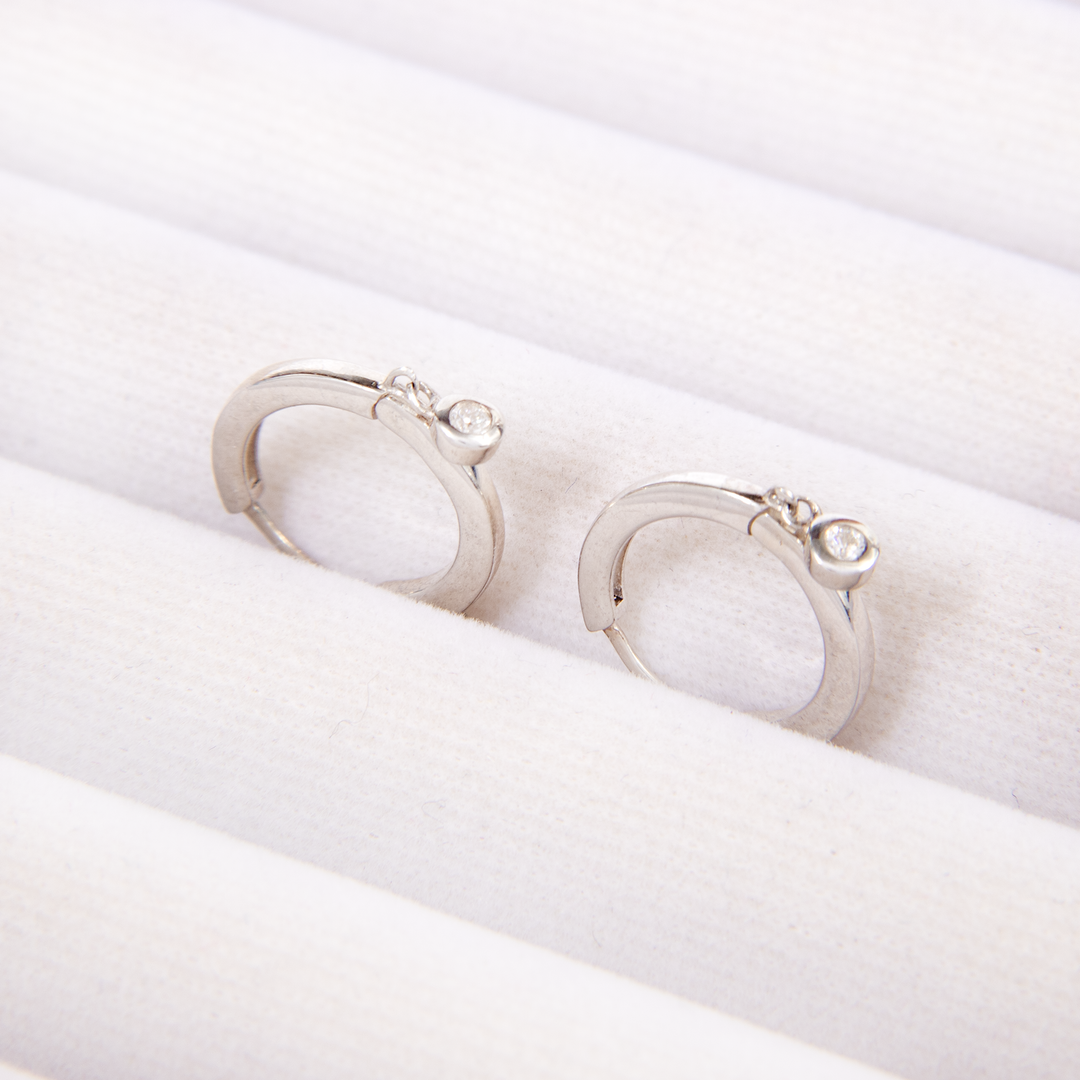 Isla Diamond Drop Hoops