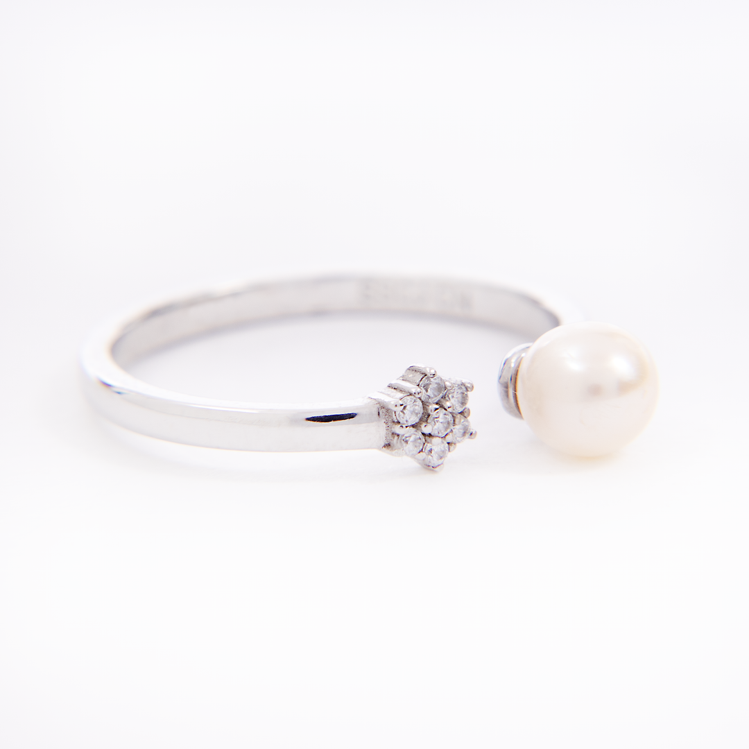 Emily Pearl and Snowflake Ring