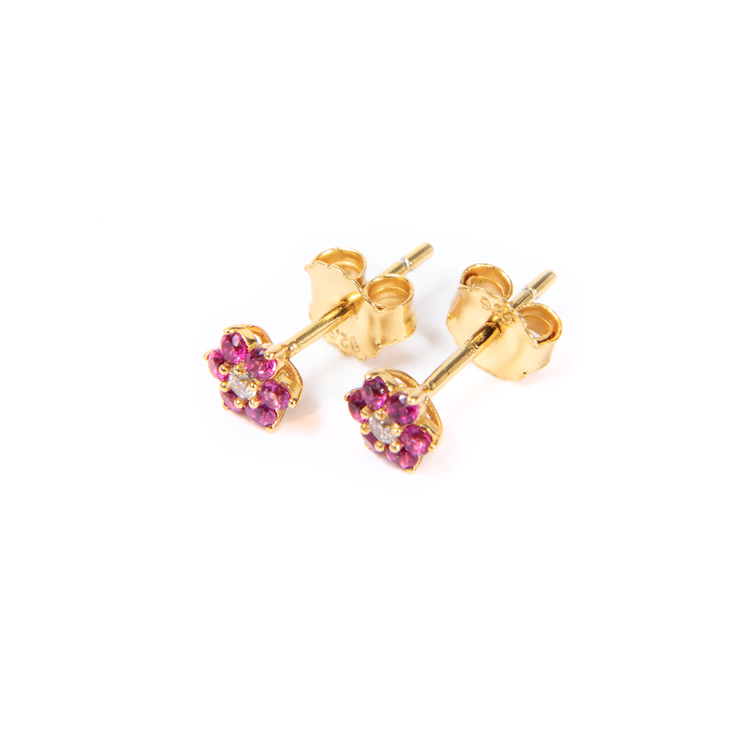 Gemma Dainty Flower Stud Earrings