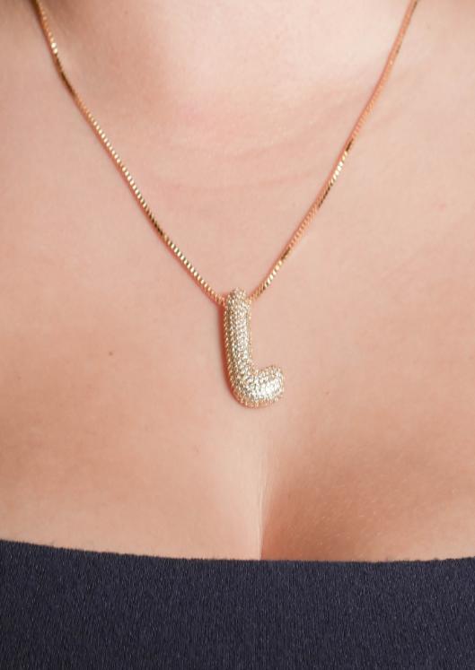 Rima Pave Set Initial Necklaces